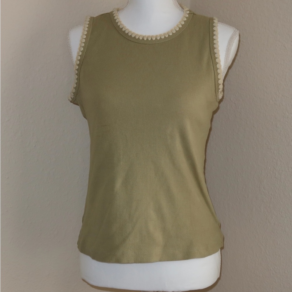 Elegant Olive Sleeveless Tank Top